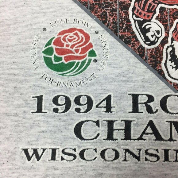 Vintage 1994 Trench Ultra Men's Wisconsin Badgers Rose Bowl T Shirt Size X Large - Picture 3 of 9
